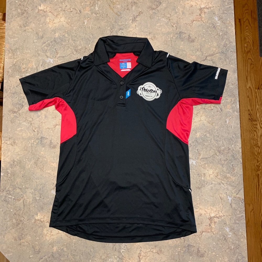 Shimano Wicktex Peloton Cycling Jersey Shirt Large Black Red